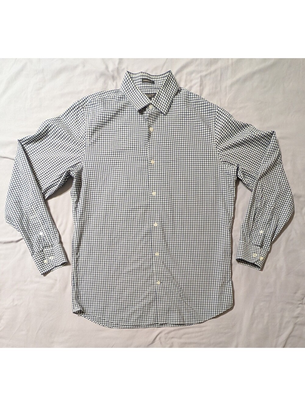 Banana Republic Camden Fit Shirt Mens Large Navy Blue White